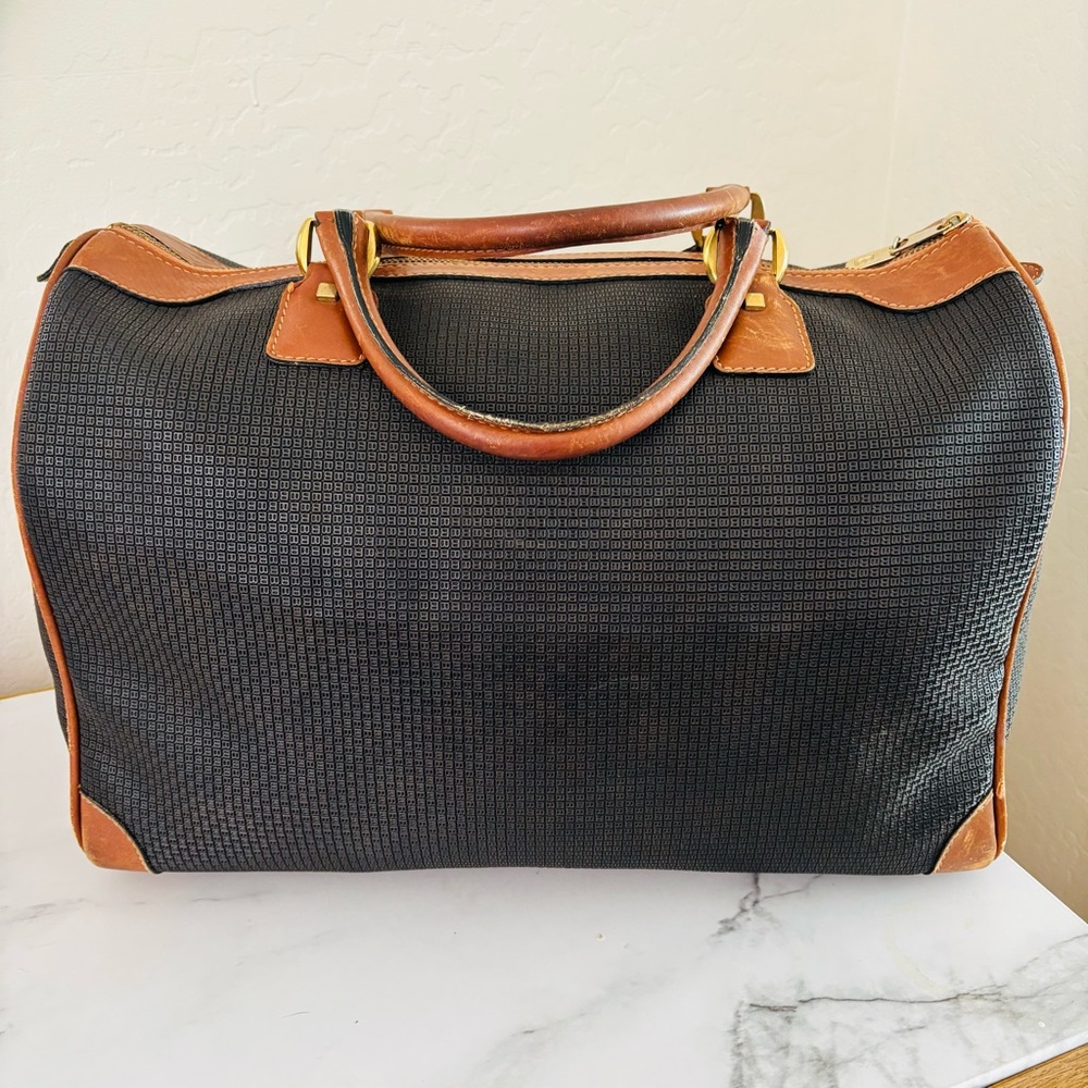 Bally‎ B Logo Boston Style Leather Bag in Black & Brown - Picture 6 of 16